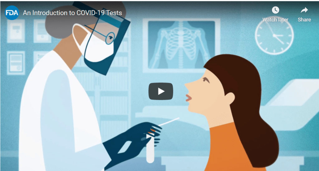 Doctor in face mask preparing to take nasal swab of patient